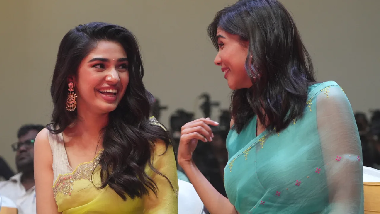 Krithi Shetty Kalyani Priyadarshan Wamiqa Gabbi Photos at Genie Opening function