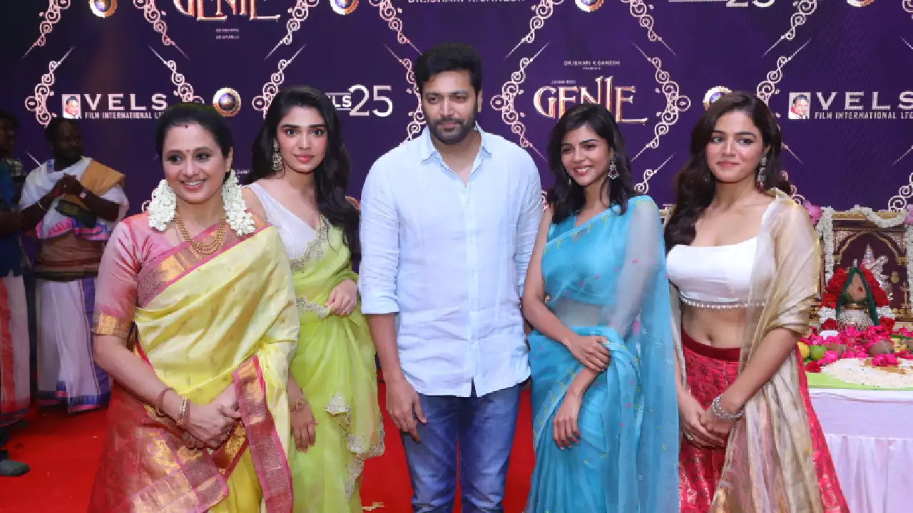 Krithi Shetty Kalyani Priyadarshan Wamiqa Gabbi Photos at Genie Opening function