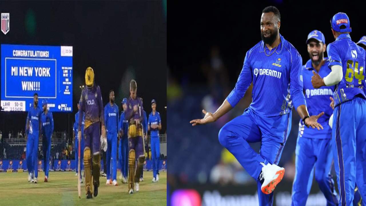 MLC T20 : కేకేఆర్కు ఘోర పరాభవం.. ఆండ్రీ రస్సెల్, గుప్టిల్, నరైన్ ఉన్నా.. 50 కే ఆలౌట్.. 105 పరుగులతో ముంబై గెలుపు MLC T20 : కేకేఆర్కు ఘోర పరాభవం.. ఆండ్రీ రస్సెల్, గుప్టిల్, నరైన్ ఉన్నా.. 50 కే ఆలౌట్.. 105 పరుగులతో ముంబై గెలుపు