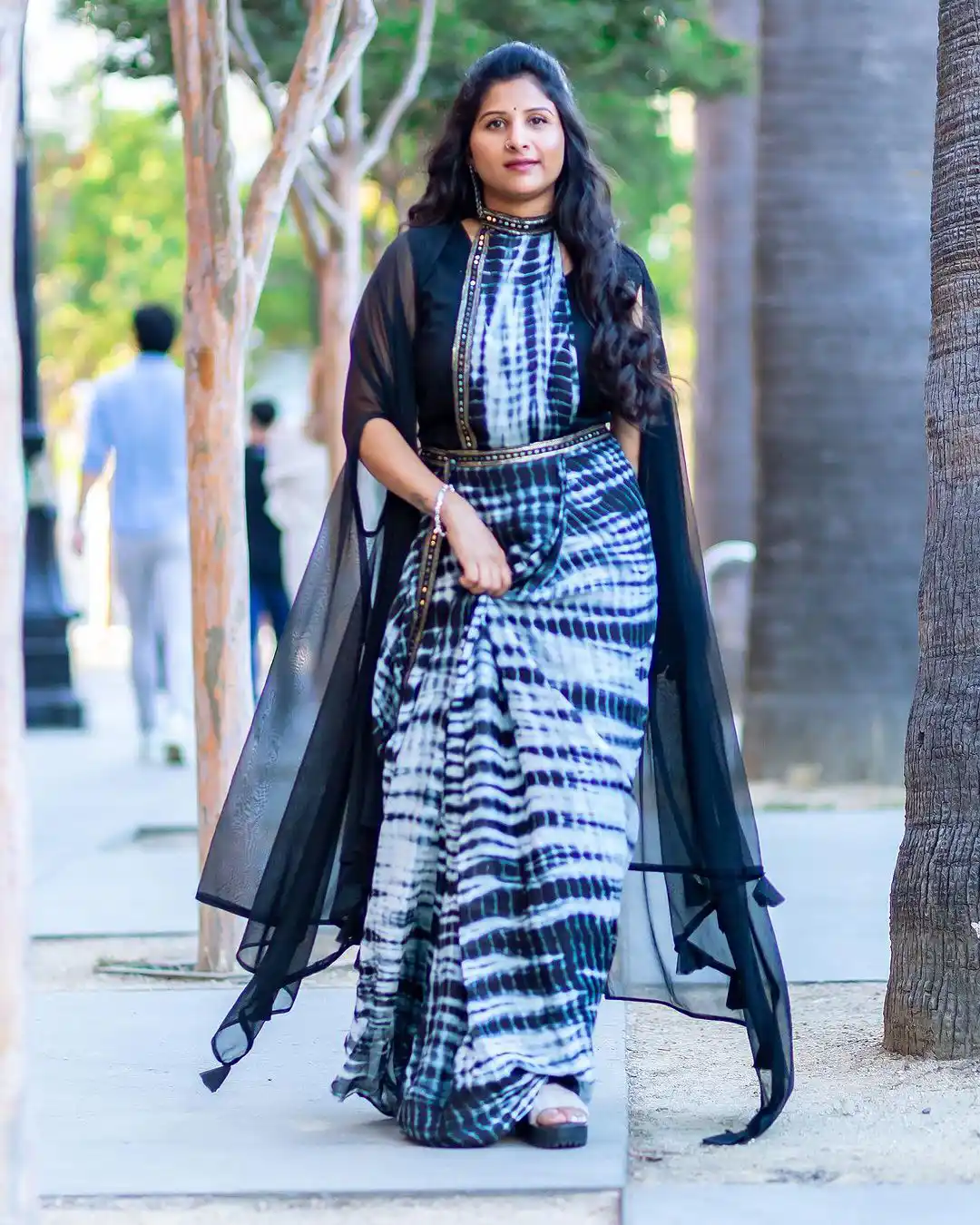 Singer Mangli Photos in Saree