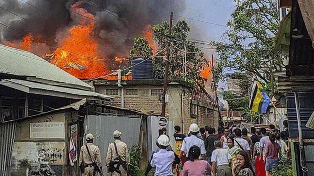 Manipur House set on fire