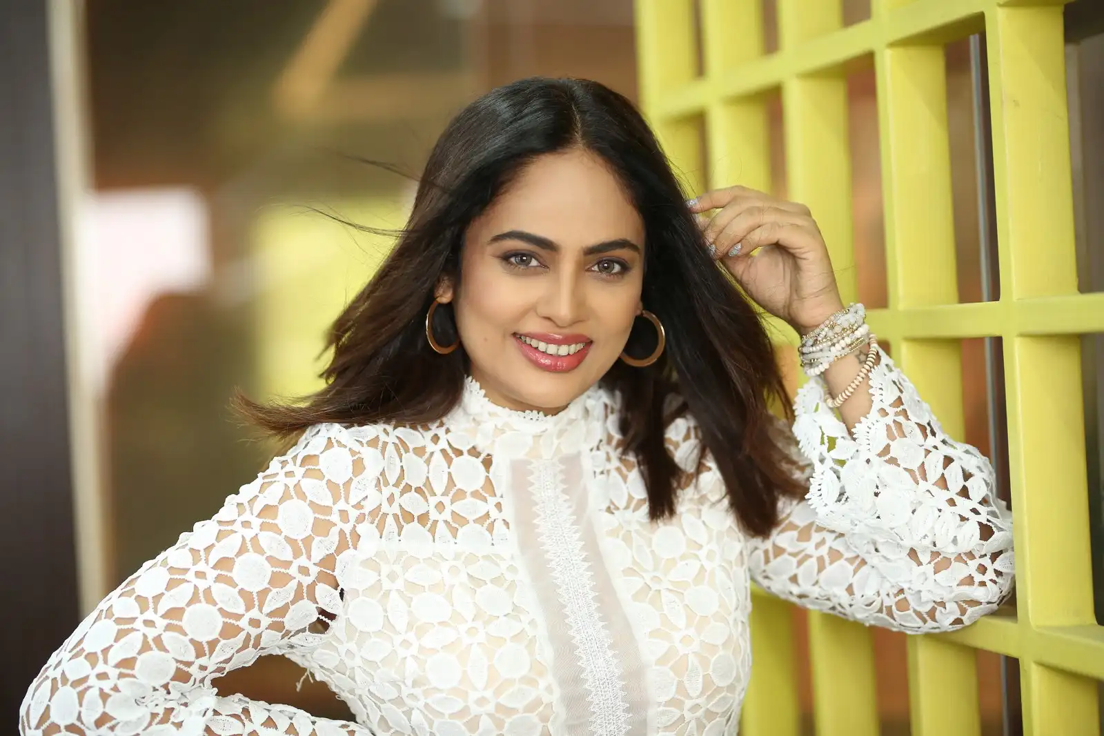 Nandita Swetha Cute Photos in White Dress