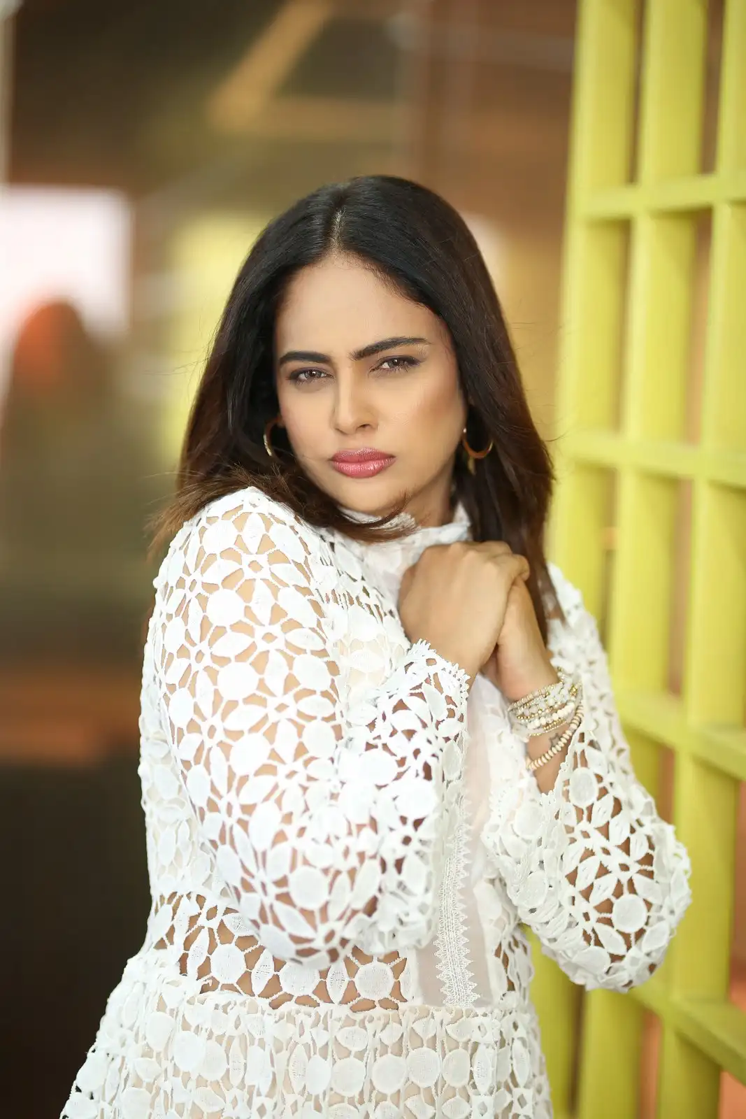 Nandita Swetha Cute Photos in White Dress