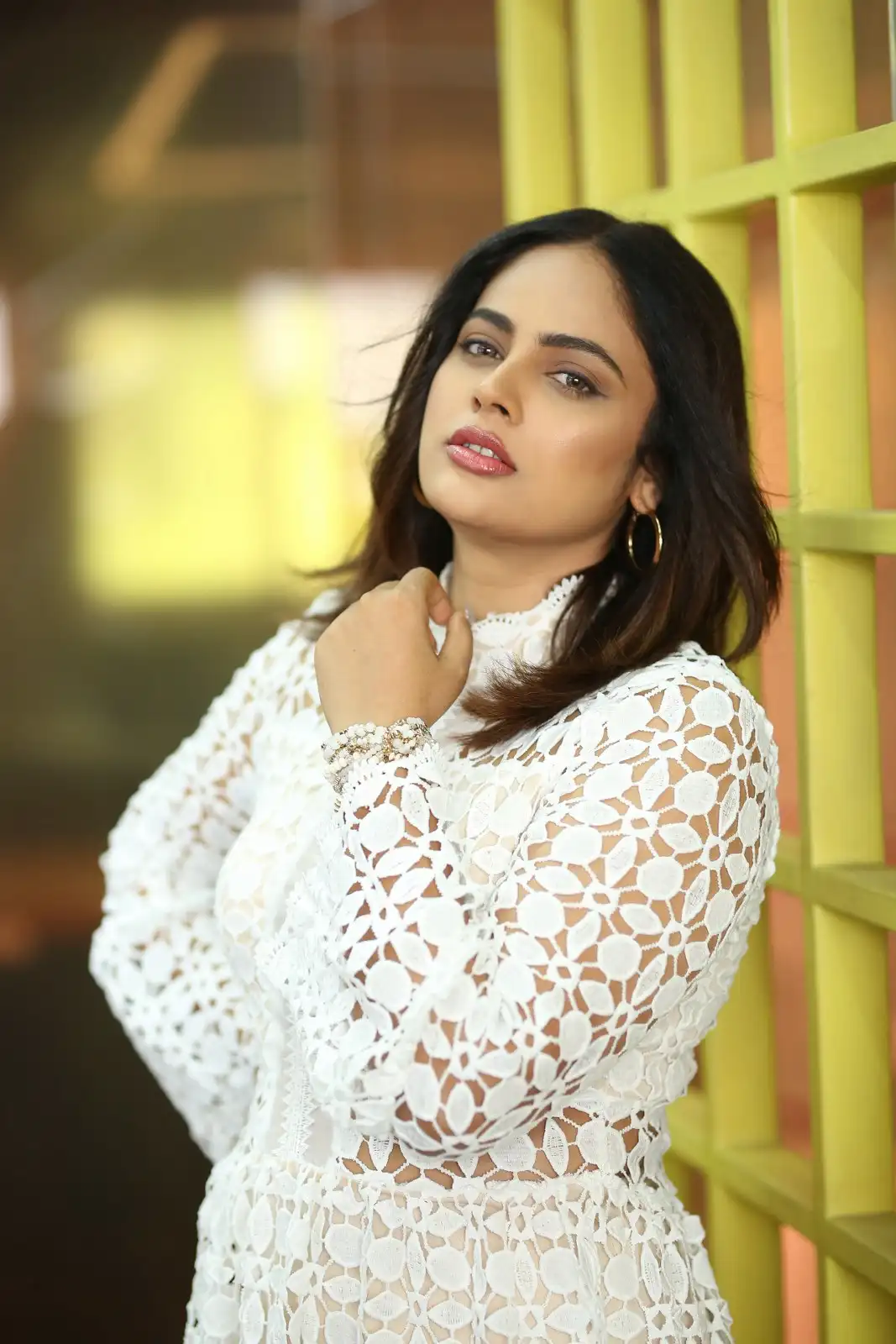 Nandita Swetha Cute Photos in White Dress
