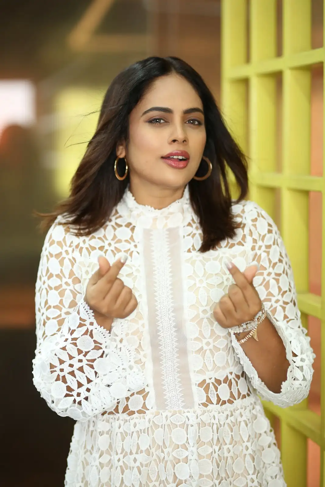 Nandita Swetha Cute Photos in White Dress