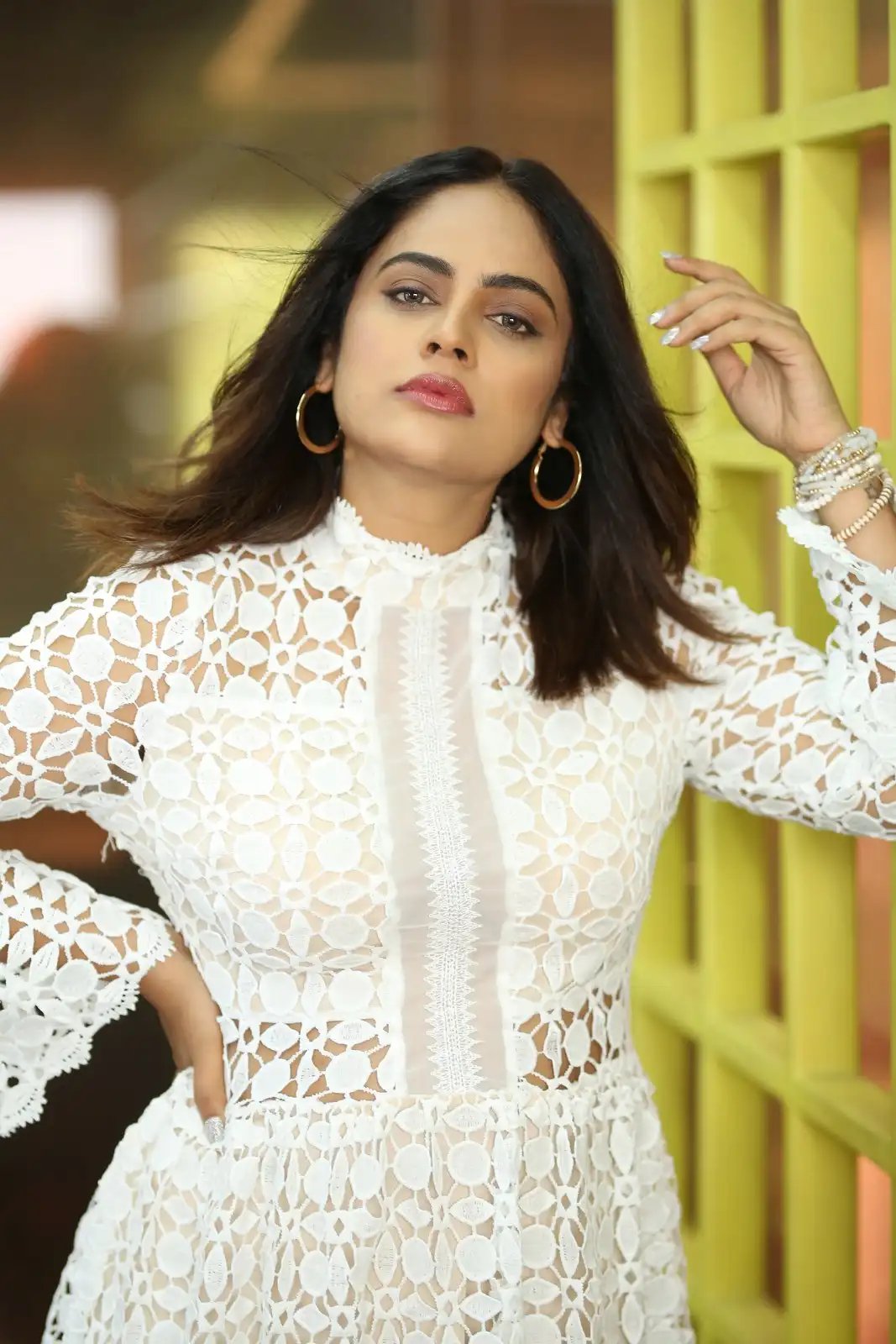 Nandita Swetha Cute Photos in White Dress