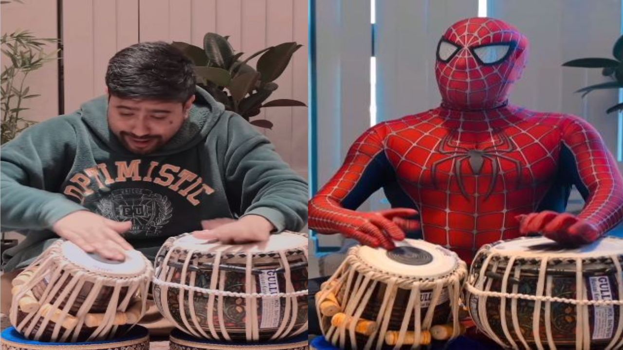 Tabla Artist Kiran Pal : ‘స్పైడర్ మ్యాన్’లా దుస్తులు ధరించి తబలా వాయించిన ఆర్టిస్ట్ కిరణ్ పాల్ Tabla Artist Kiran Pal : ‘స్పైడర్ మ్యాన్’లా దుస్తులు ధరించి తబలా వాయించిన ఆర్టిస్ట్ కిరణ్ పాల్