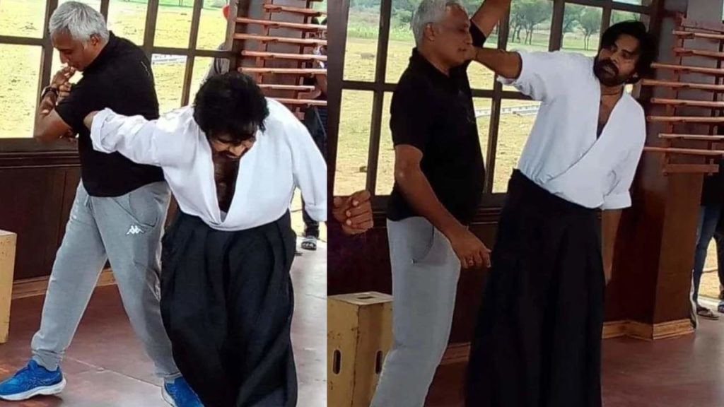 Pawan Kalyan martial arts training pics for OG movie