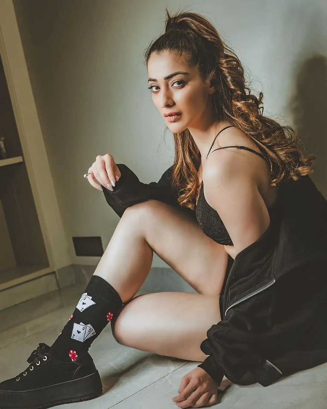 Raai Laxmi Stunning Looks in Black Dress