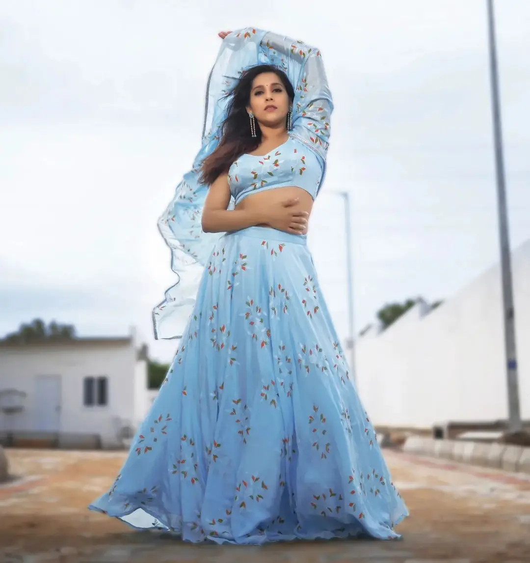 Anchor Rashmi Gautam Special Photo Shoot in Ghagra Choli Dress