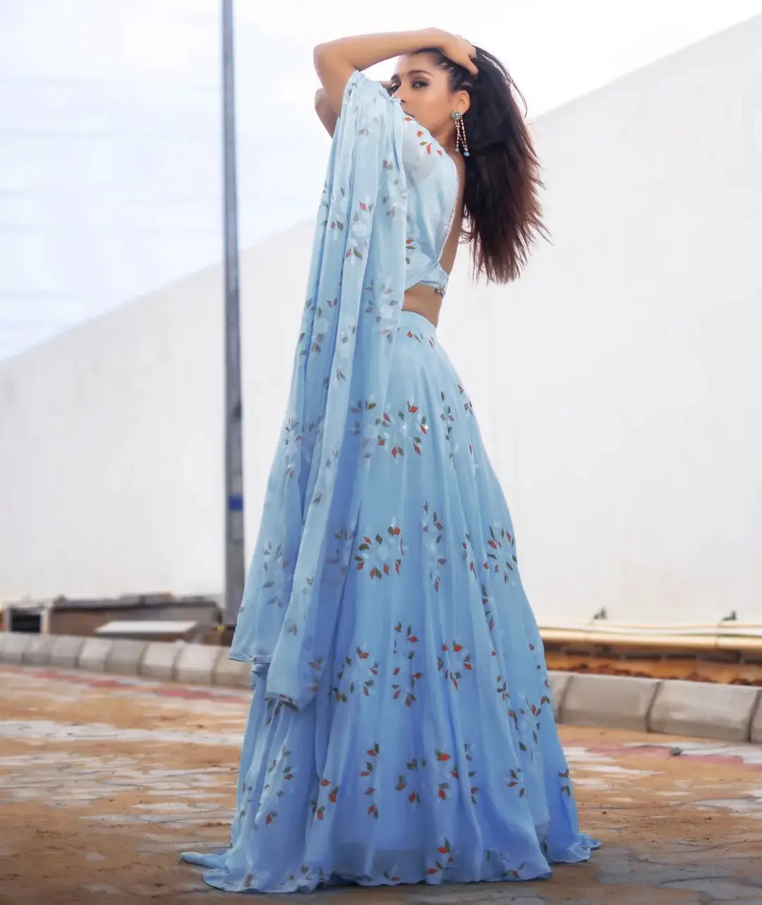 Anchor Rashmi Gautam Special Photo Shoot in Ghagra Choli Dress