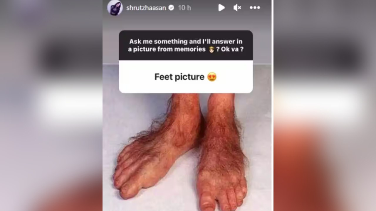 Shruti Haasan shares a funny feet pic