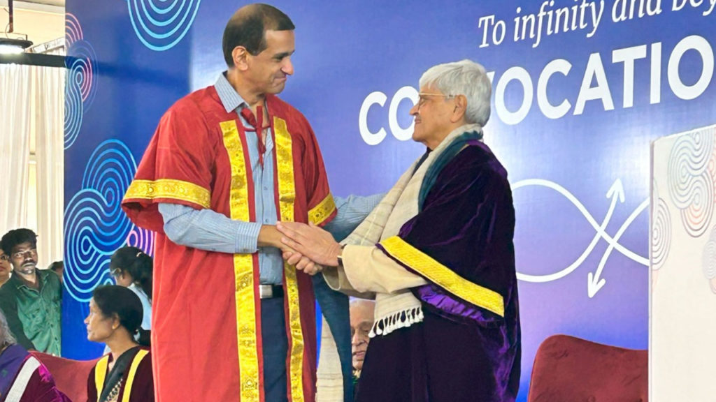 Former Governor Gopalakrishna Gandhi participated in Kriya University Convocation 2023
