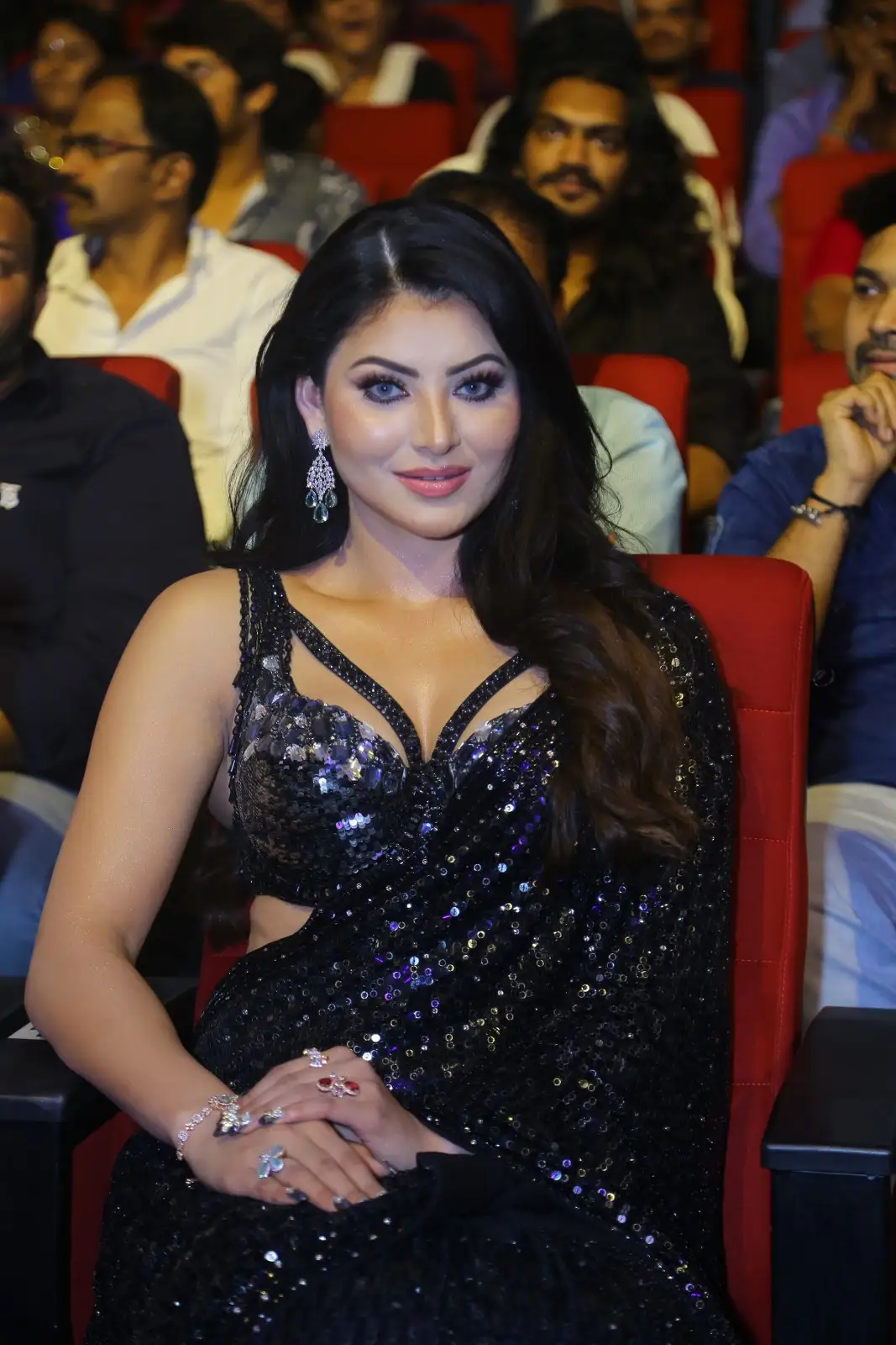 Urvashi Rautela Stunning Looks in Saree at Bro Movie Pre Release Event