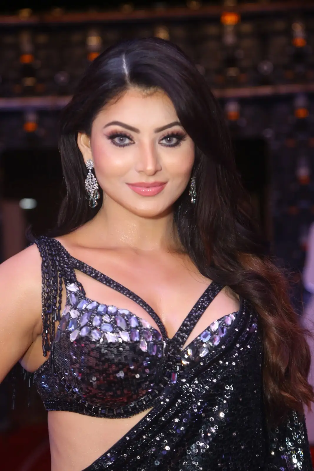 Urvashi Rautela Stunning Looks in Saree at Bro Movie Pre Release Event