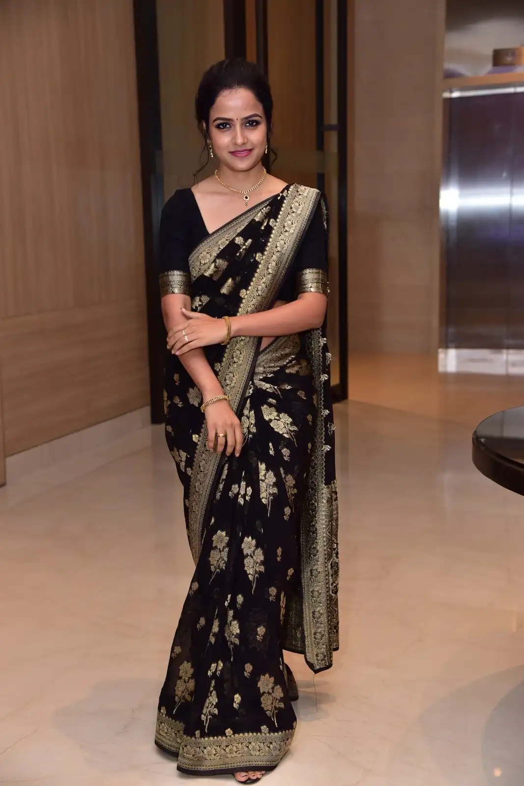 Vaishnavi Chaitanya Saree Photos at Baby Movie Success event