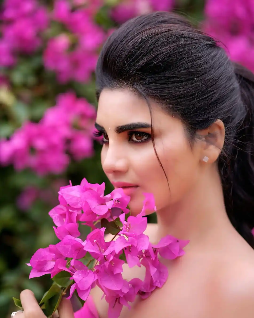 Varsha special Photo Shoot in Pink Dress