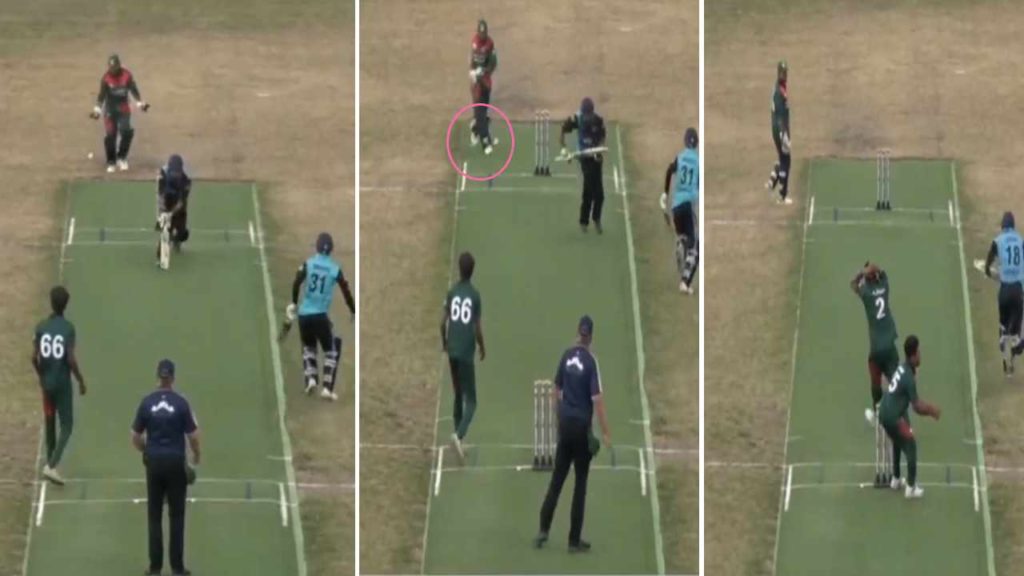 Wicketkeeper Tries Football Shot