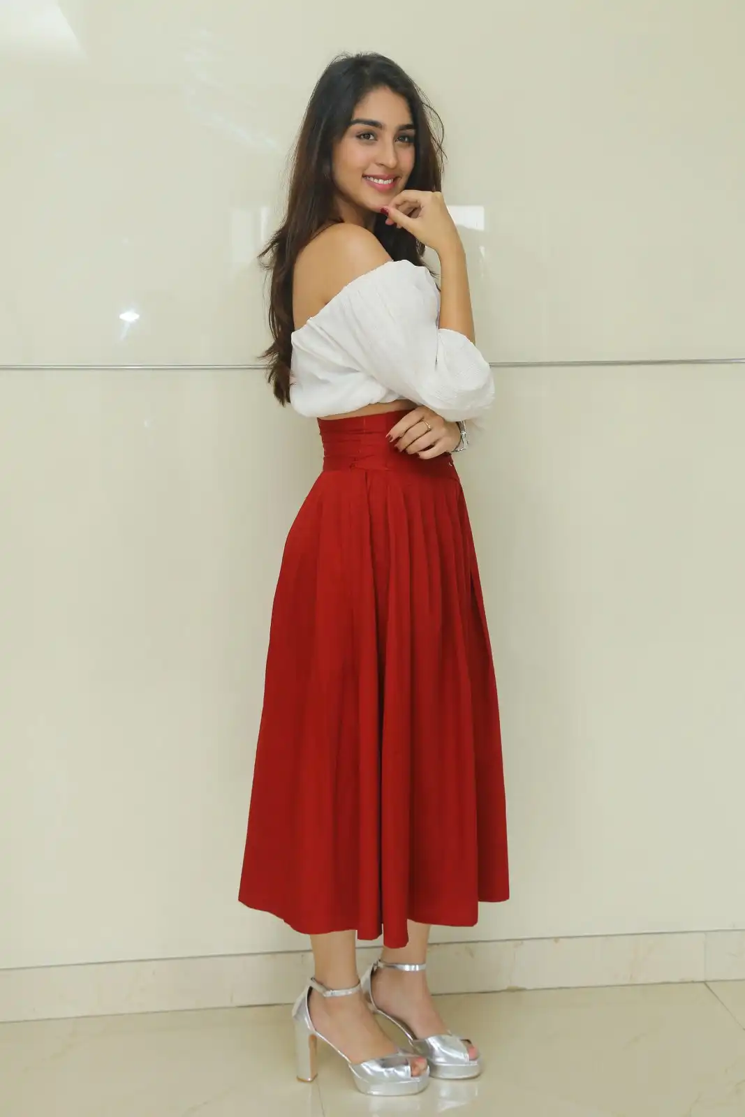Yukti Thareja Cute looks in Rangabali Movie Success Press Meet
