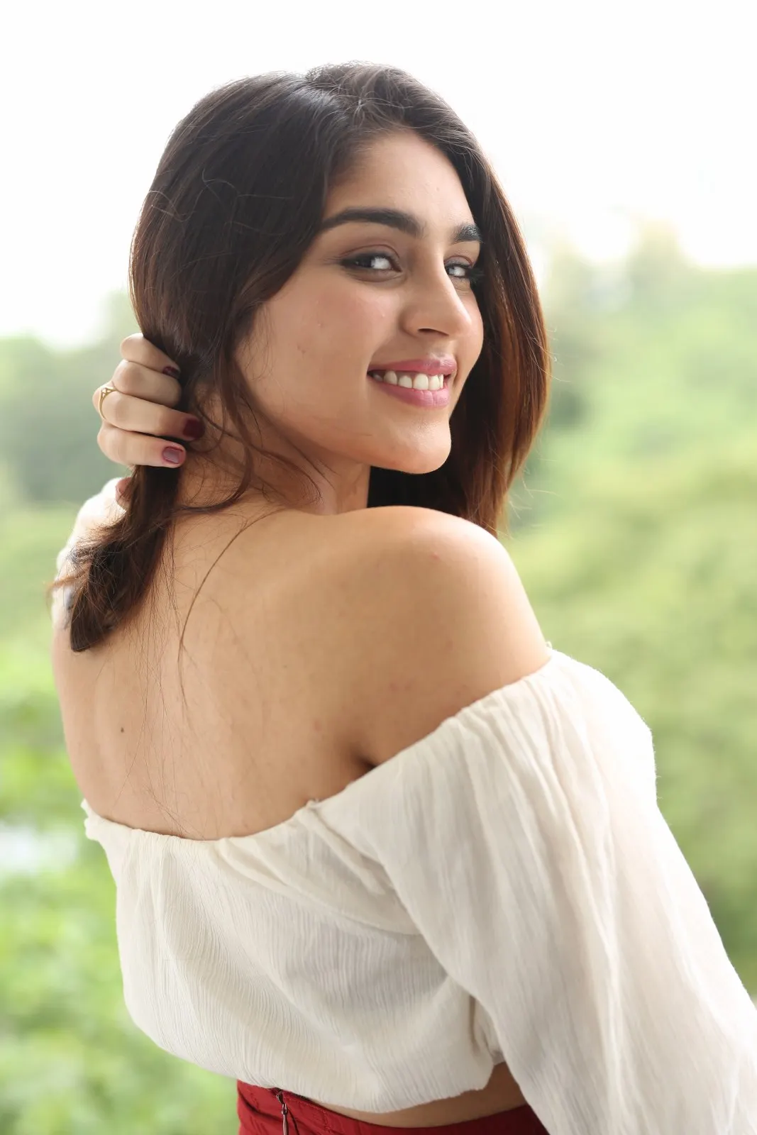 Yukti Thareja Cute looks in Rangabali Movie Success Press Meet