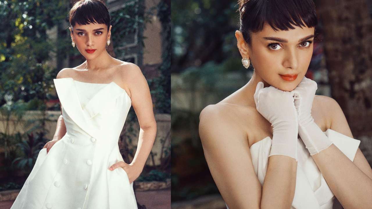 Aditi Rao Hydari : కొత్త హెయిర్ స్టైల్‌తో అదితి.. వైట్ డ్రెస్‌లో ఏంజెల్ లా..