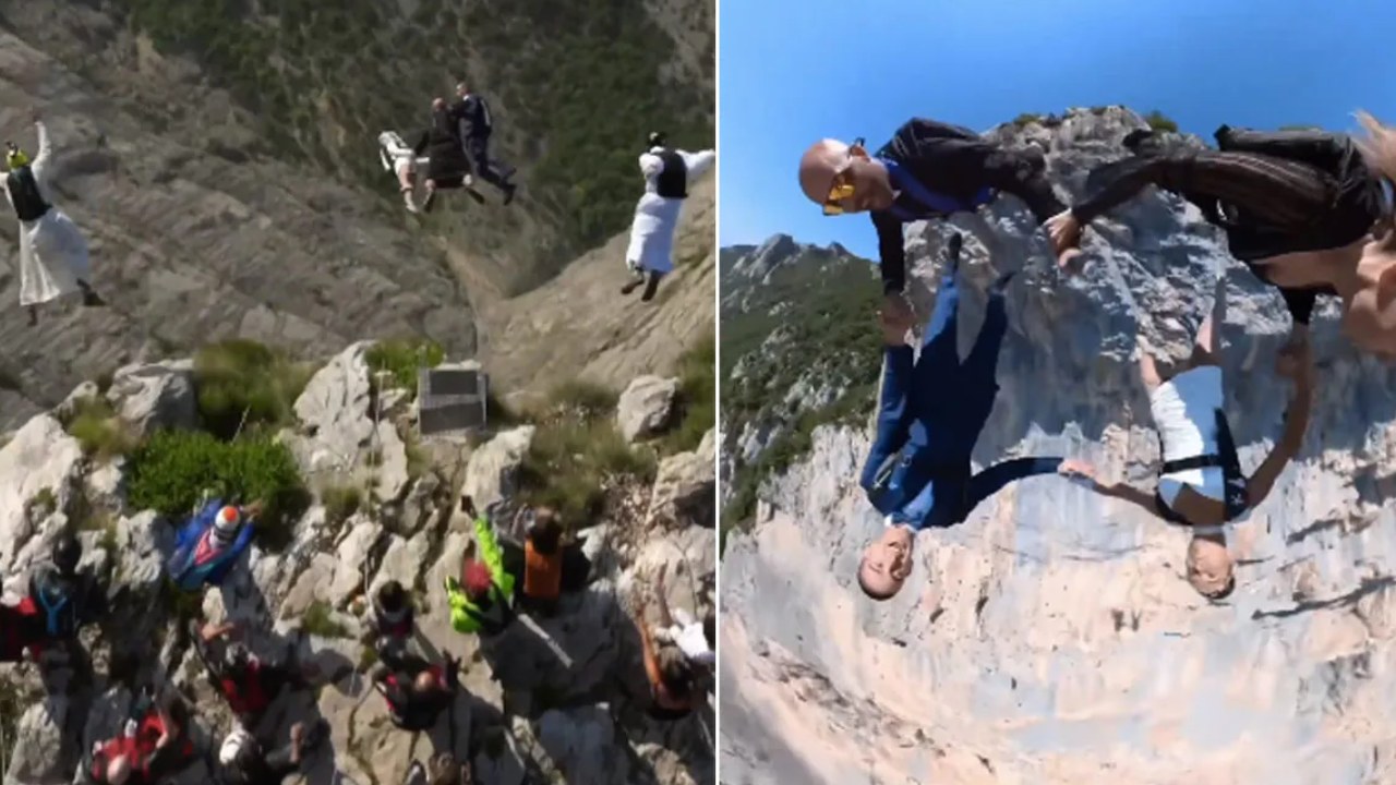 Skydiving Wedding: ఇది నిజంగా వెరైటీనే..! ఎత్తైన కొండపై నుండి స్కైడైవింగ్ చేస్తూ పెళ్లిచేసుకున్న నూతన జంట.. వీడియో వైరల్ Skydiving Wedding: ఇది నిజంగా వెరైటీనే..! ఎత్తైన కొండపై నుండి స్కైడైవింగ్ చేస్తూ పెళ్లిచేసుకున్న నూతన జంట.. వీడియో వైరల్