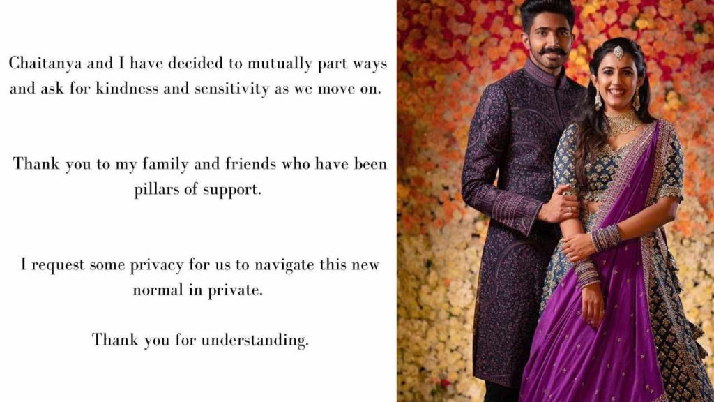 Niharika Konidela post on her divorce with Chaitanya Jonnalagadda