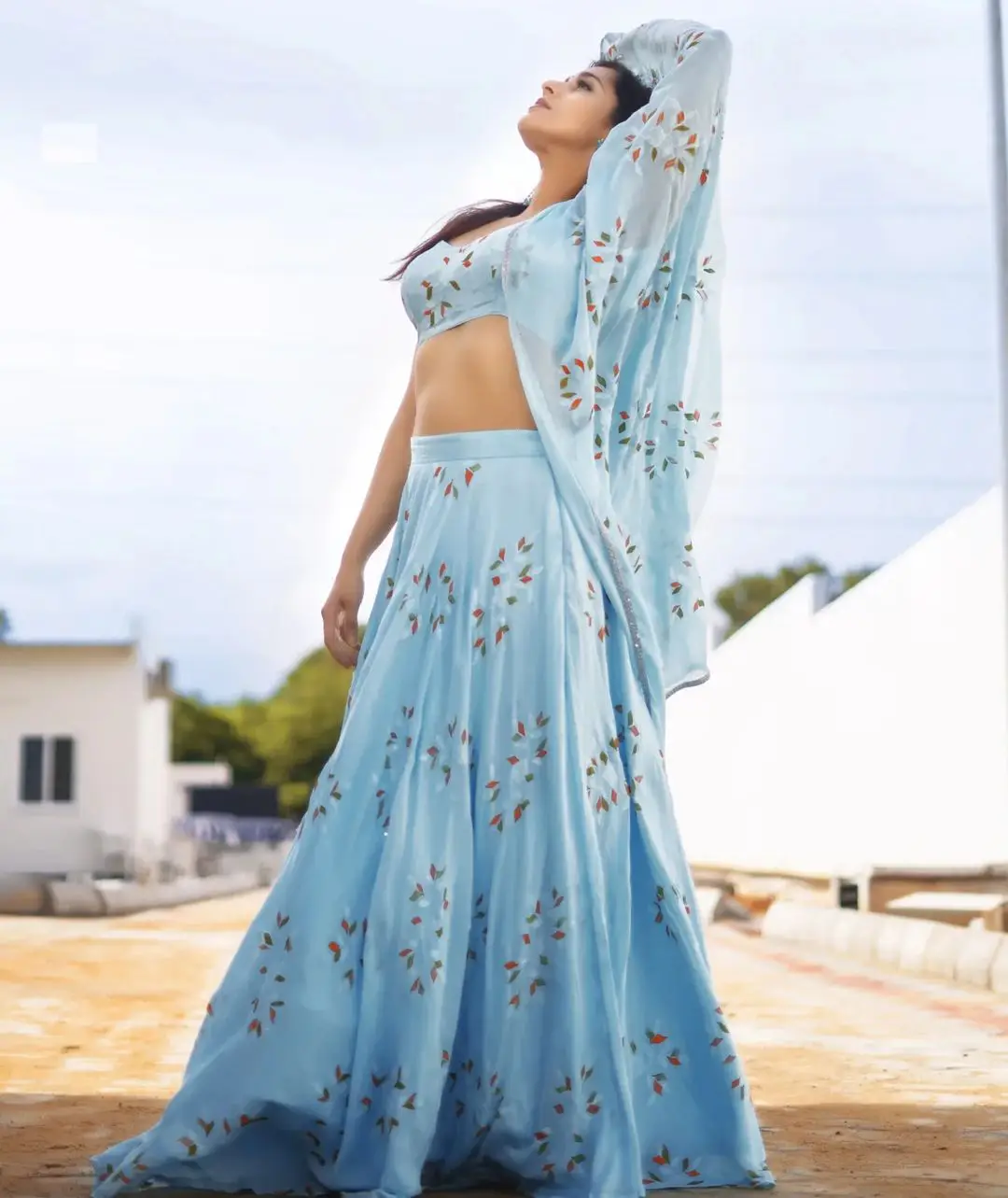 Anchor Rashmi Gautam Special Photo Shoot in Ghagra Choli Dress