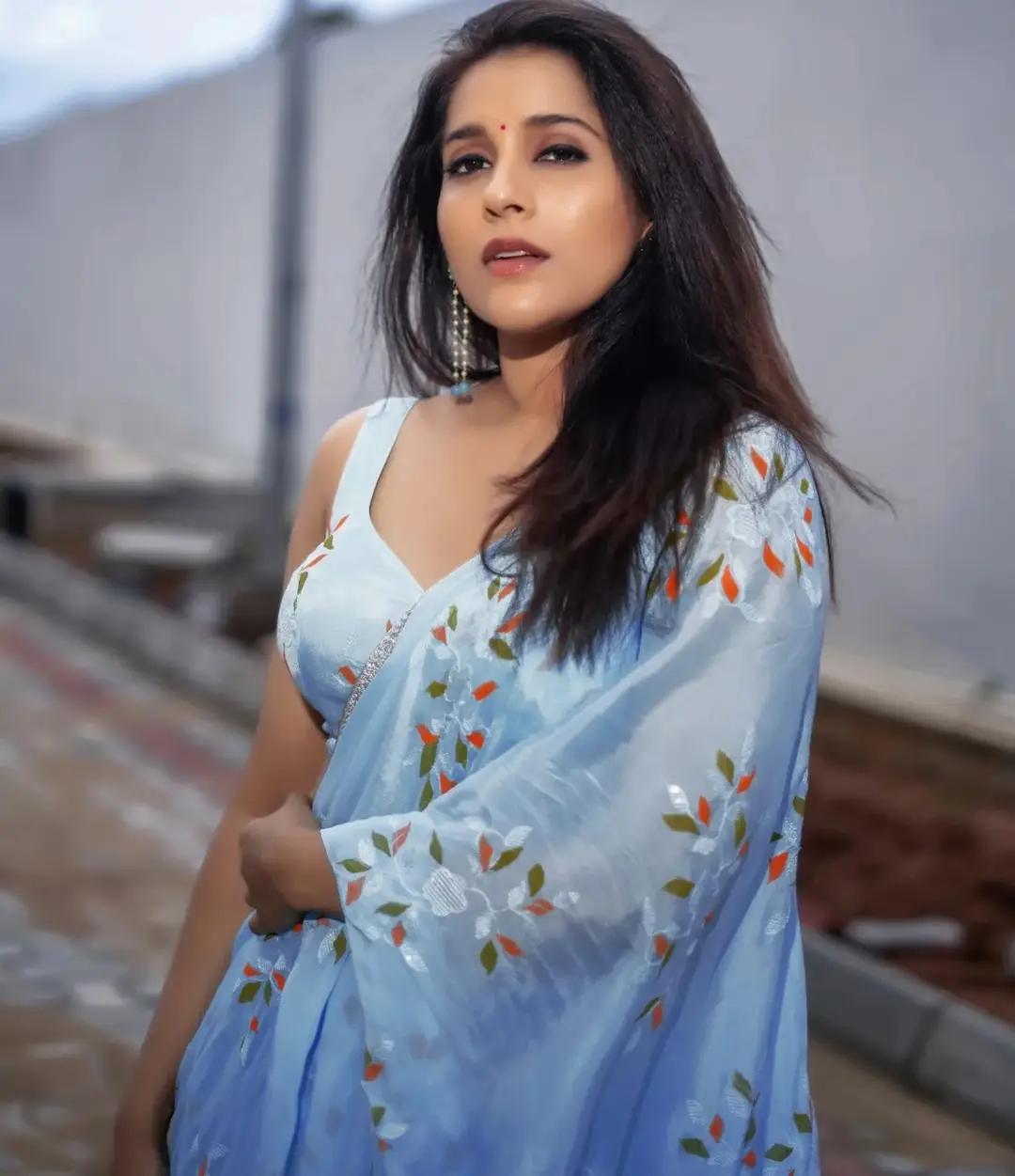 Anchor Rashmi Gautam Special Photo Shoot in Ghagra Choli Dress