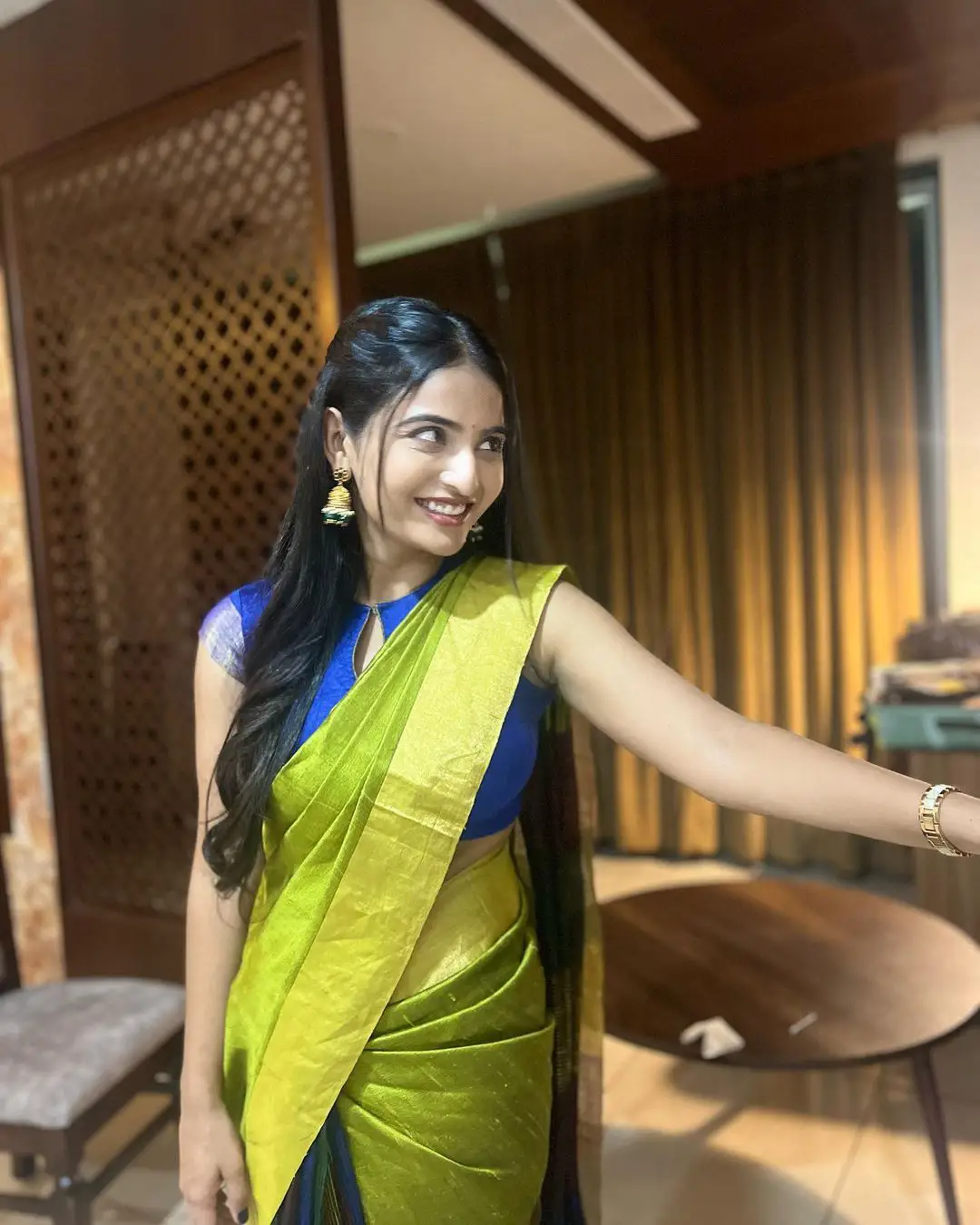 Ananya Nagalla shines in Saree with Cute Smile