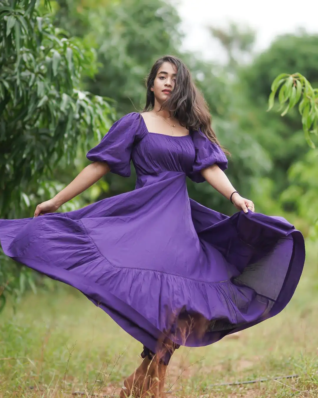 Deepthi Sunaina enjoying Nature