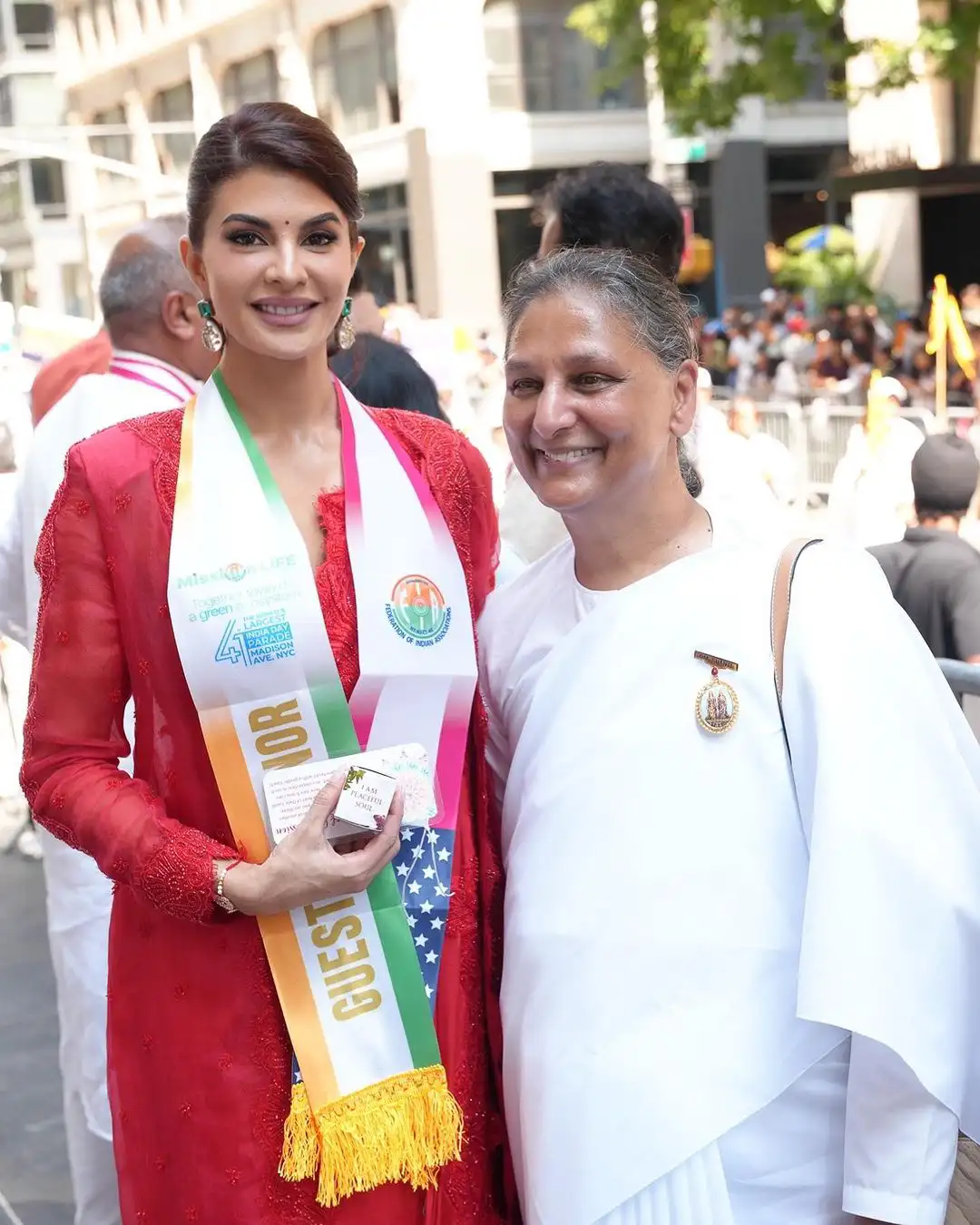 Jacqueliene Fernandez participated in India Day Parade at New York
