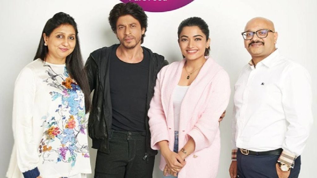 Jawan Hero Shah Rukh Khan Pushpa heroine Rashmika Mandanna ad shoot