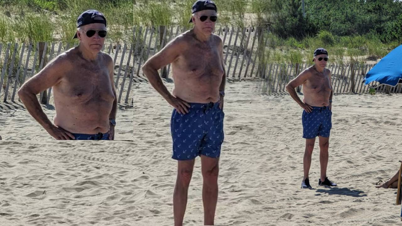 Joe Biden Viral Pic : షర్టు లేకుండా జో బైడెన్ .. హాలీవుడ్ యాక్షన్ హీరోలా పోజులు Joe Biden Viral Pic : షర్టు లేకుండా జో బైడెన్ .. హాలీవుడ్ యాక్షన్ హీరోలా పోజులు