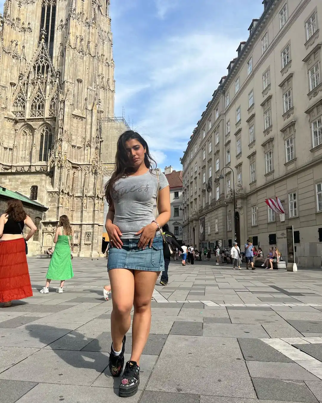 Ketika Sharma Photos in Short Skirt enjoying at Austria