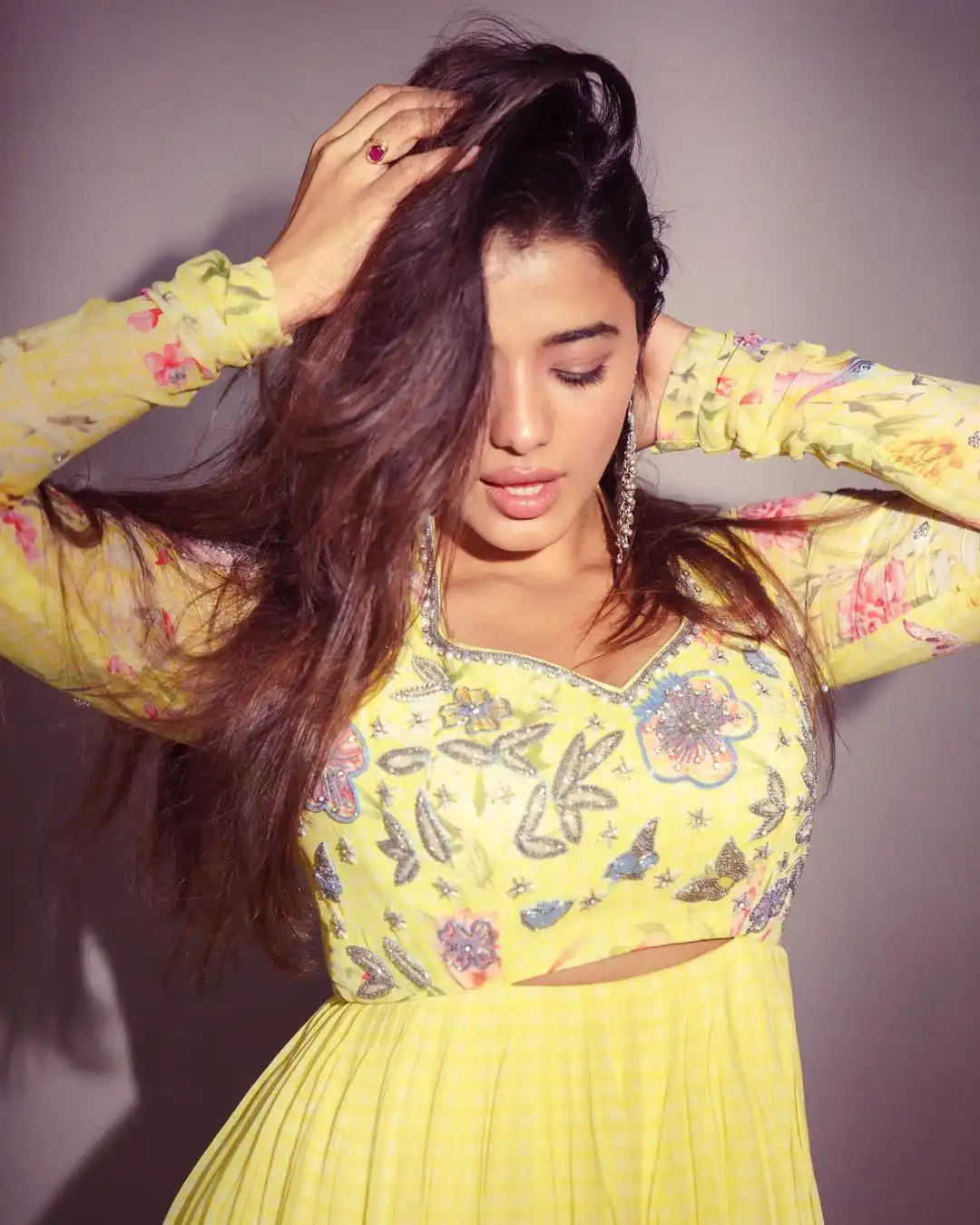 Ketika Sharma Stunning looks in Yellow Dress
