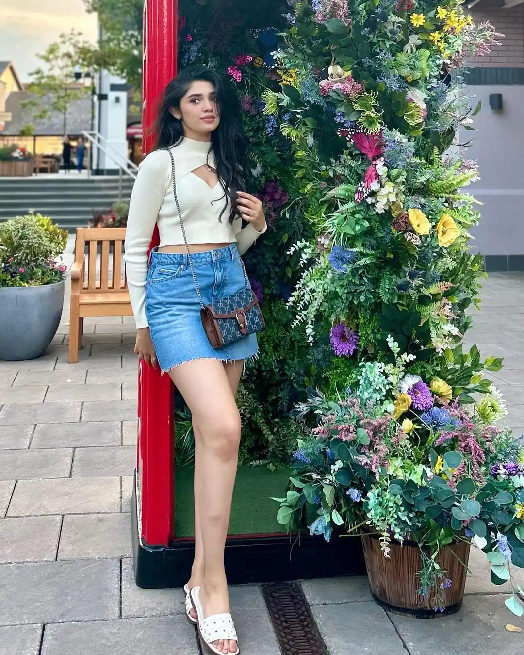 Krithi Shetty Poses at Flowers in London