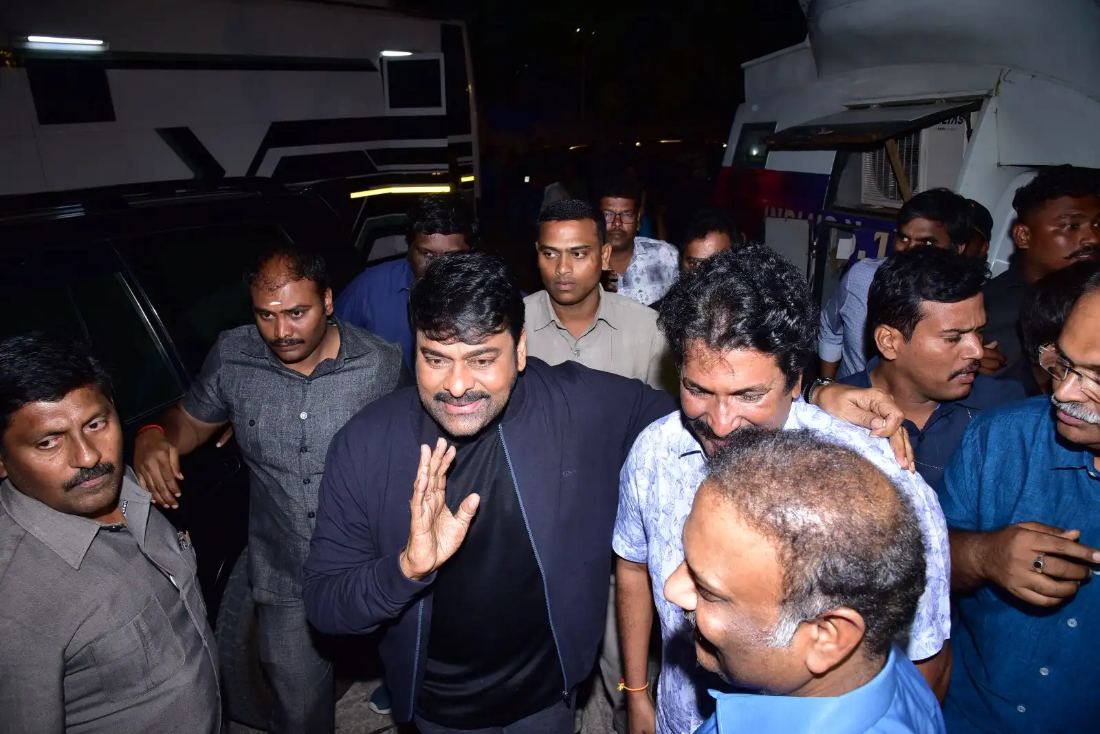Megastar Chiranjeevi Mega Looks in Bholaa Shankar Pre Release Event