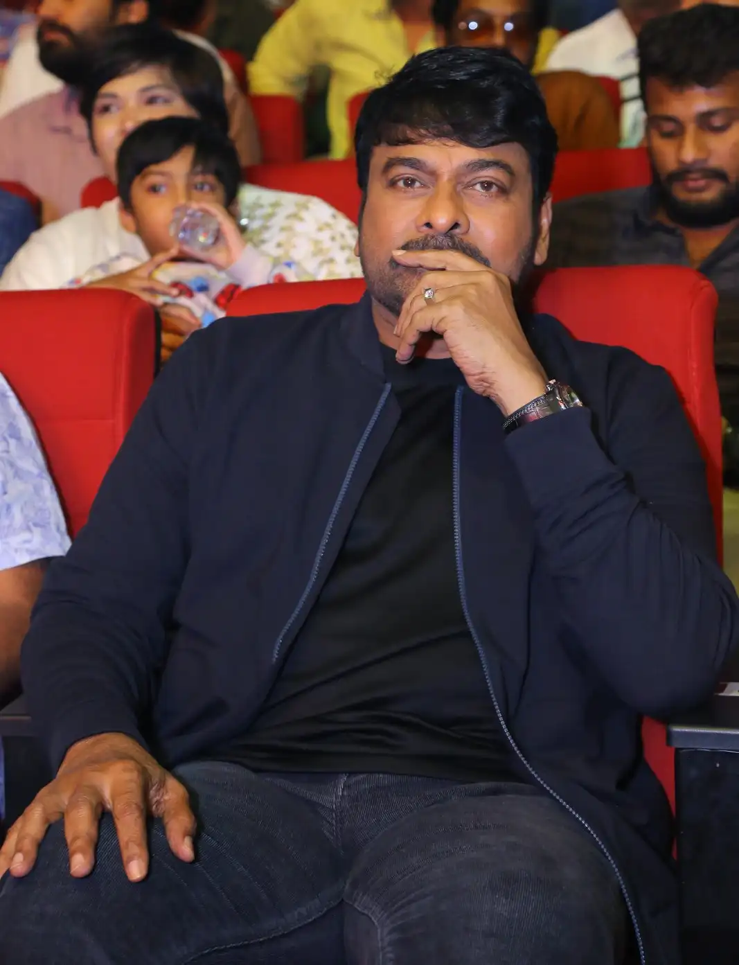 Megastar Chiranjeevi Mega Looks in Bholaa Shankar Pre Release Event