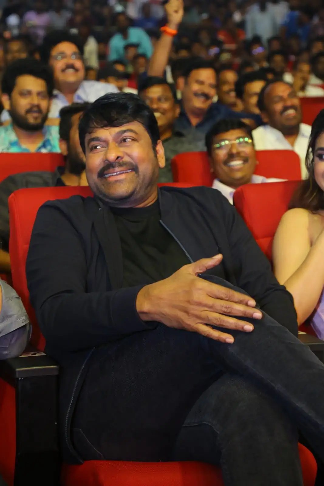 Megastar Chiranjeevi Mega Looks in Bholaa Shankar Pre Release Event