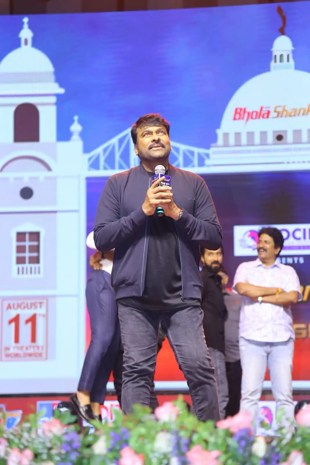 Megastar Chiranjeevi Mega Looks in Bholaa Shankar Pre Release Event