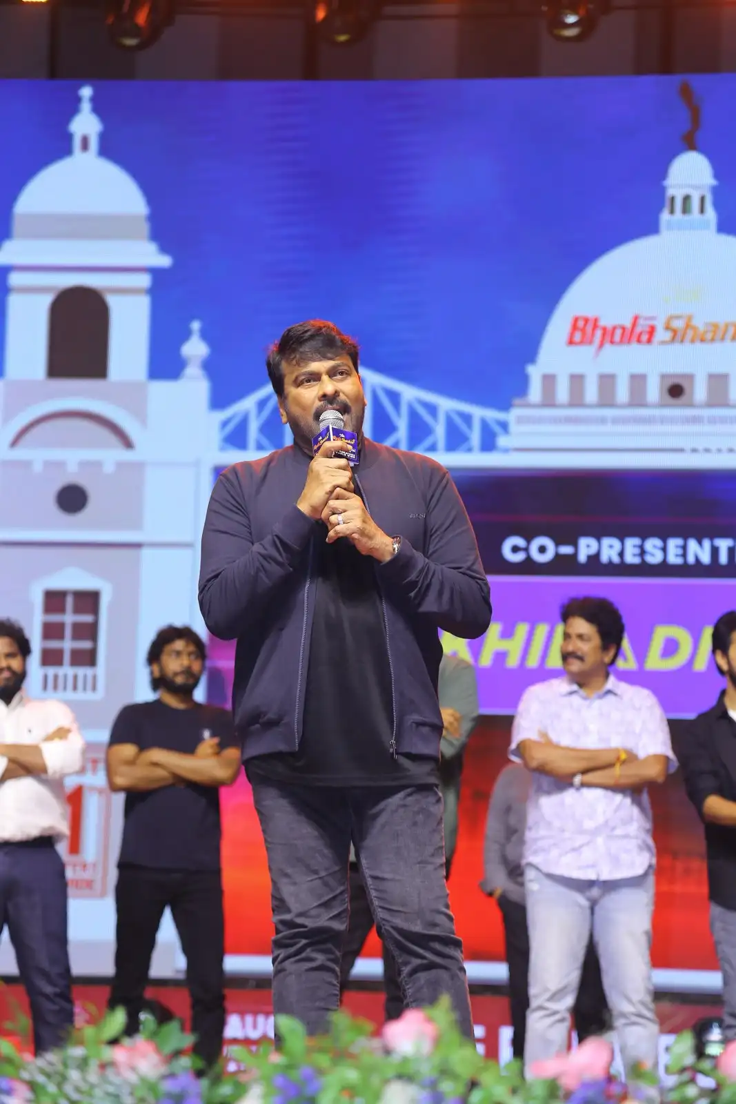 Megastar Chiranjeevi Mega Looks in Bholaa Shankar Pre Release Event