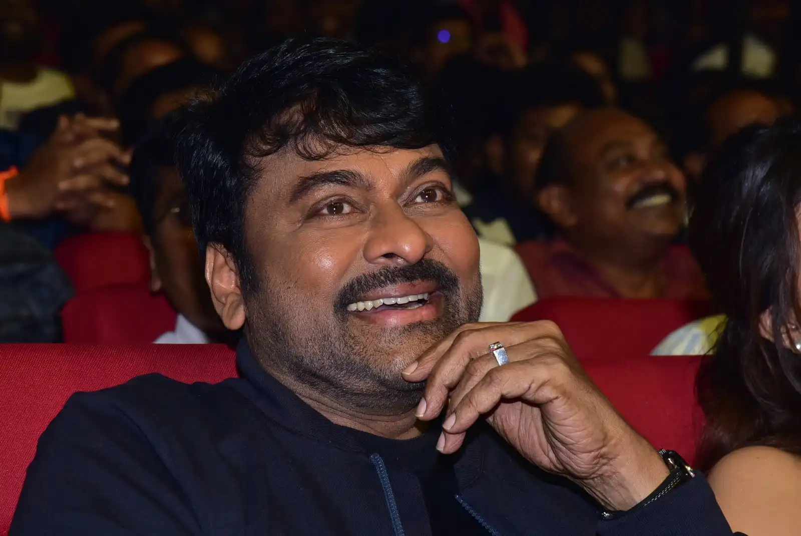 Megastar Chiranjeevi Mega Looks in Bholaa Shankar Pre Release Event