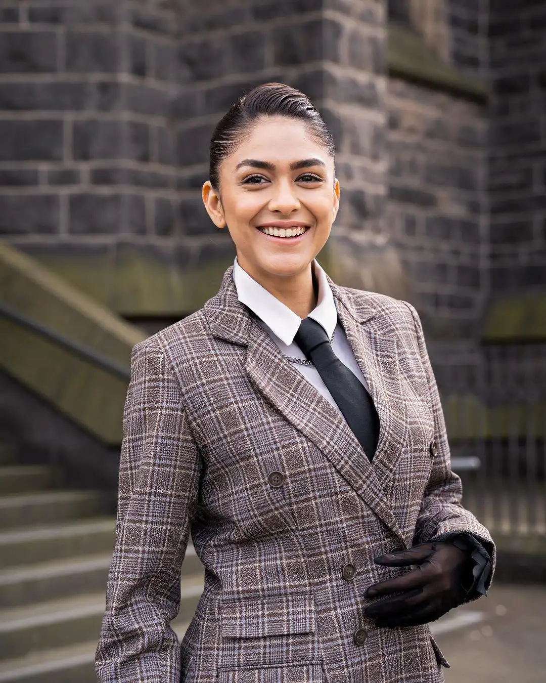 Mrunal Thakur Stylish Poses in Suit at Australia