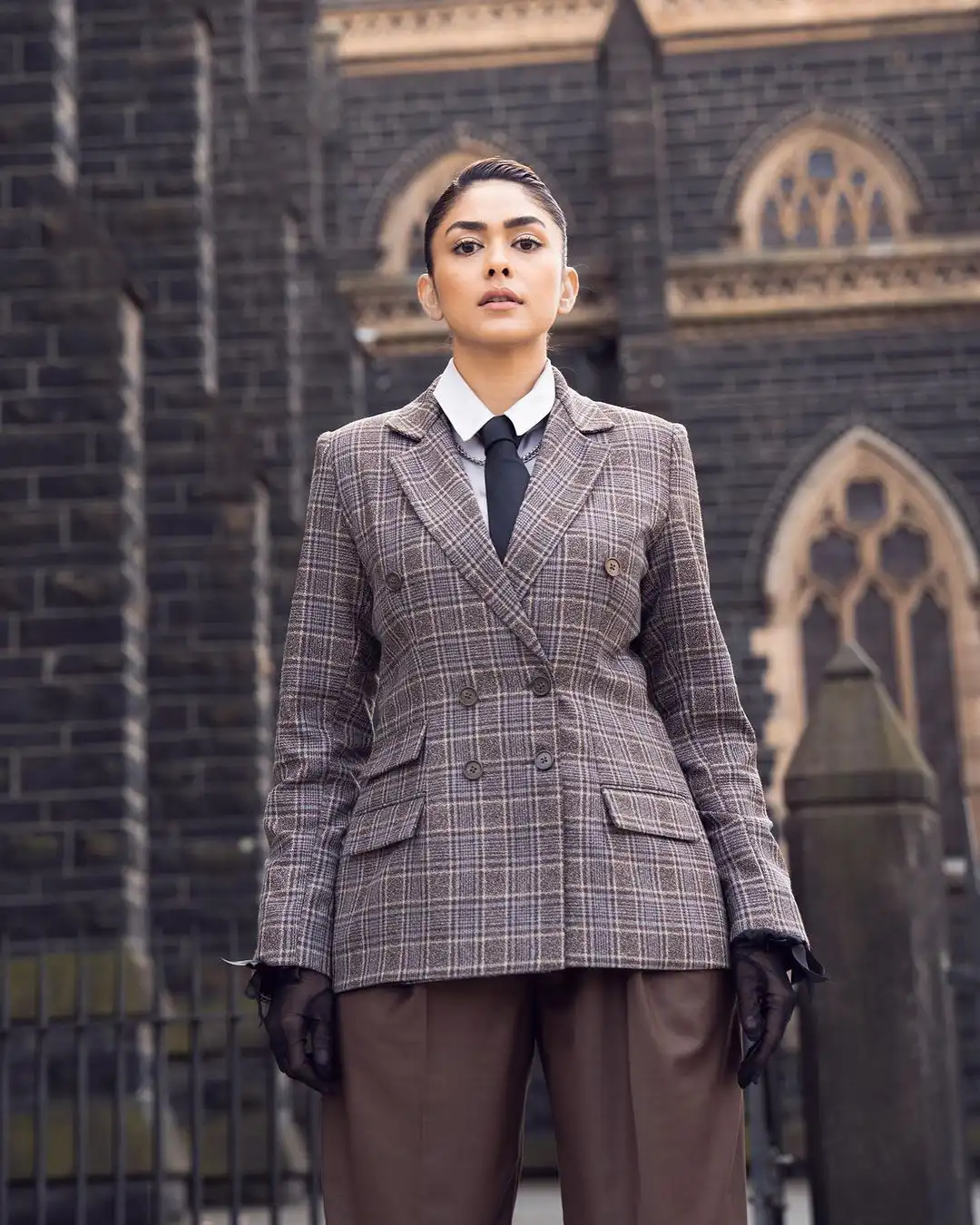 Mrunal Thakur Stylish Poses in Suit at Australia