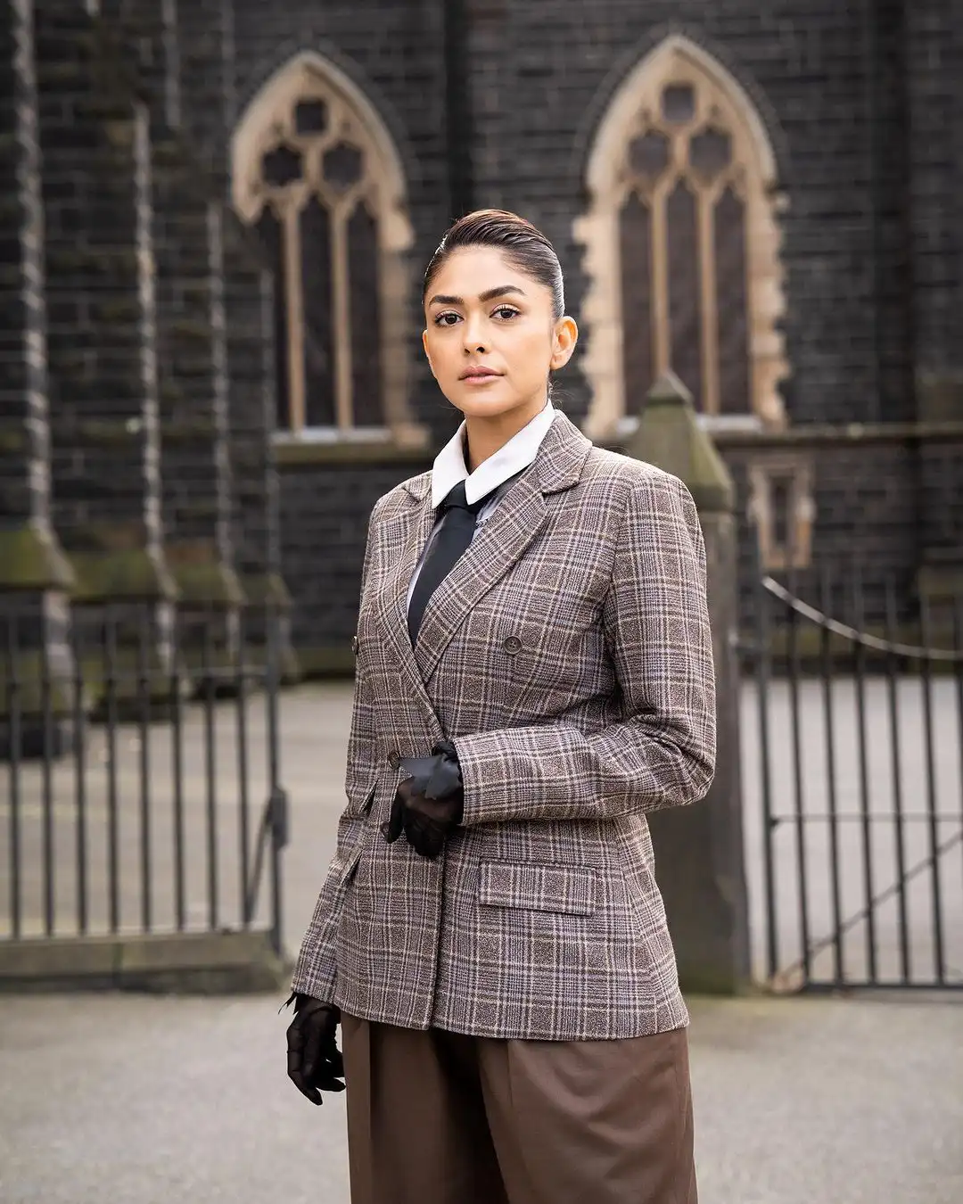 Mrunal Thakur Stylish Poses in Suit at Australia