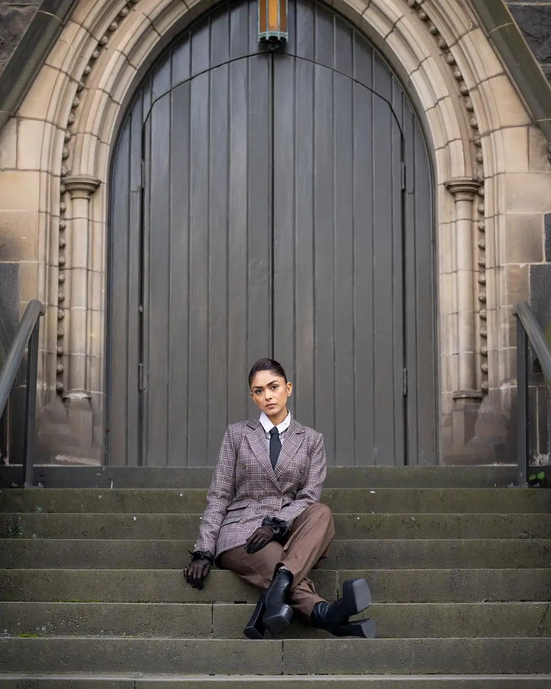 Mrunal Thakur Stylish Poses in Suit at Australia