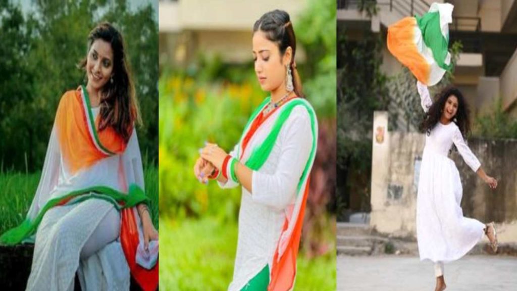 Rent or Buy Patriotic Tricolour Sare Kids Fancy Dress Online in India