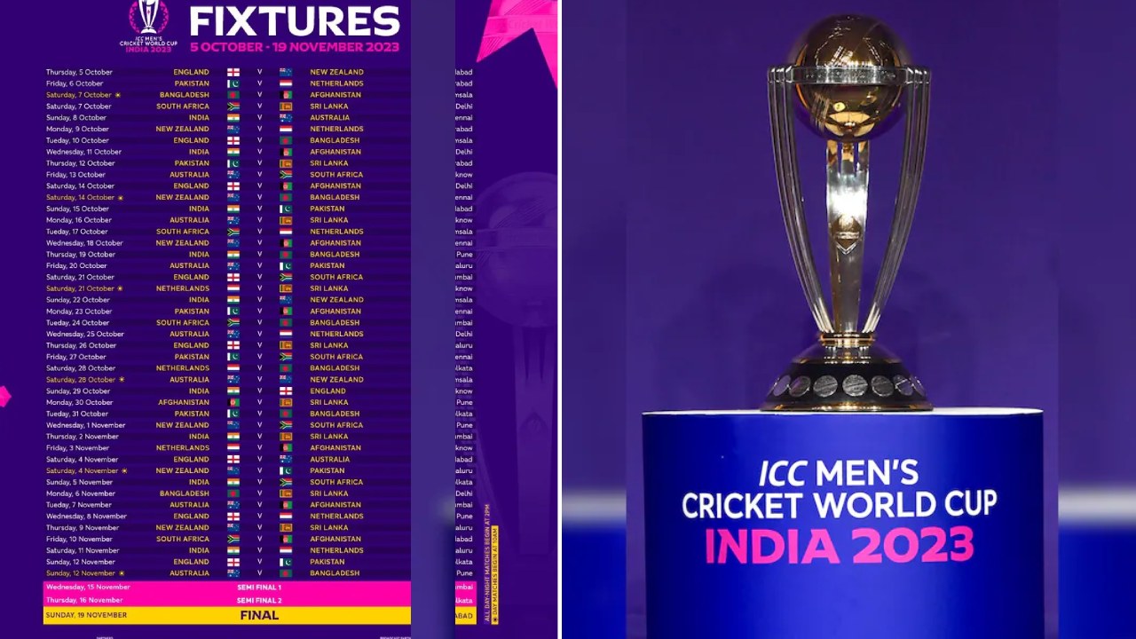 ODI World Cup 2023 Schedule