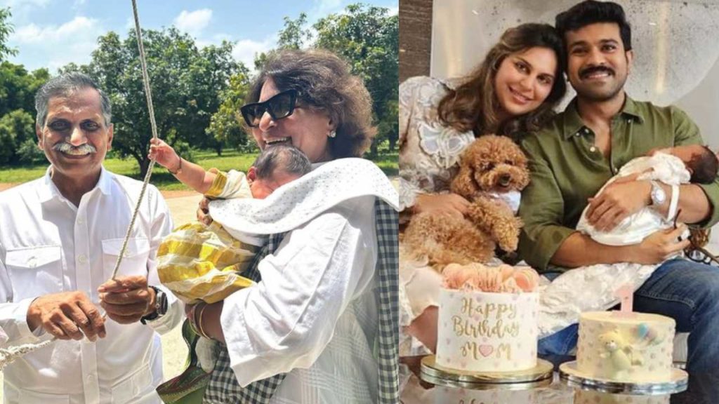 Ram Charan Upasana daughter Klin Kaara first flag hoisting Photos